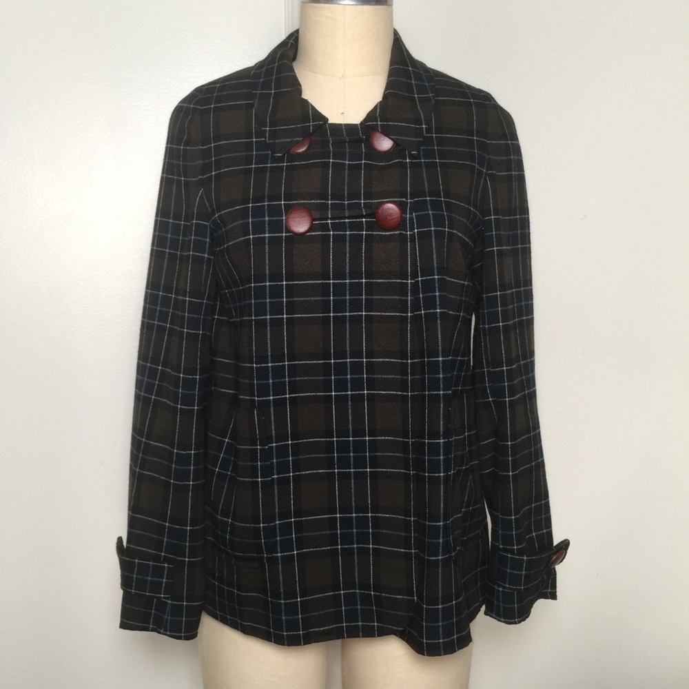 Lark & Wolff Pea Plaid Coat Jacket